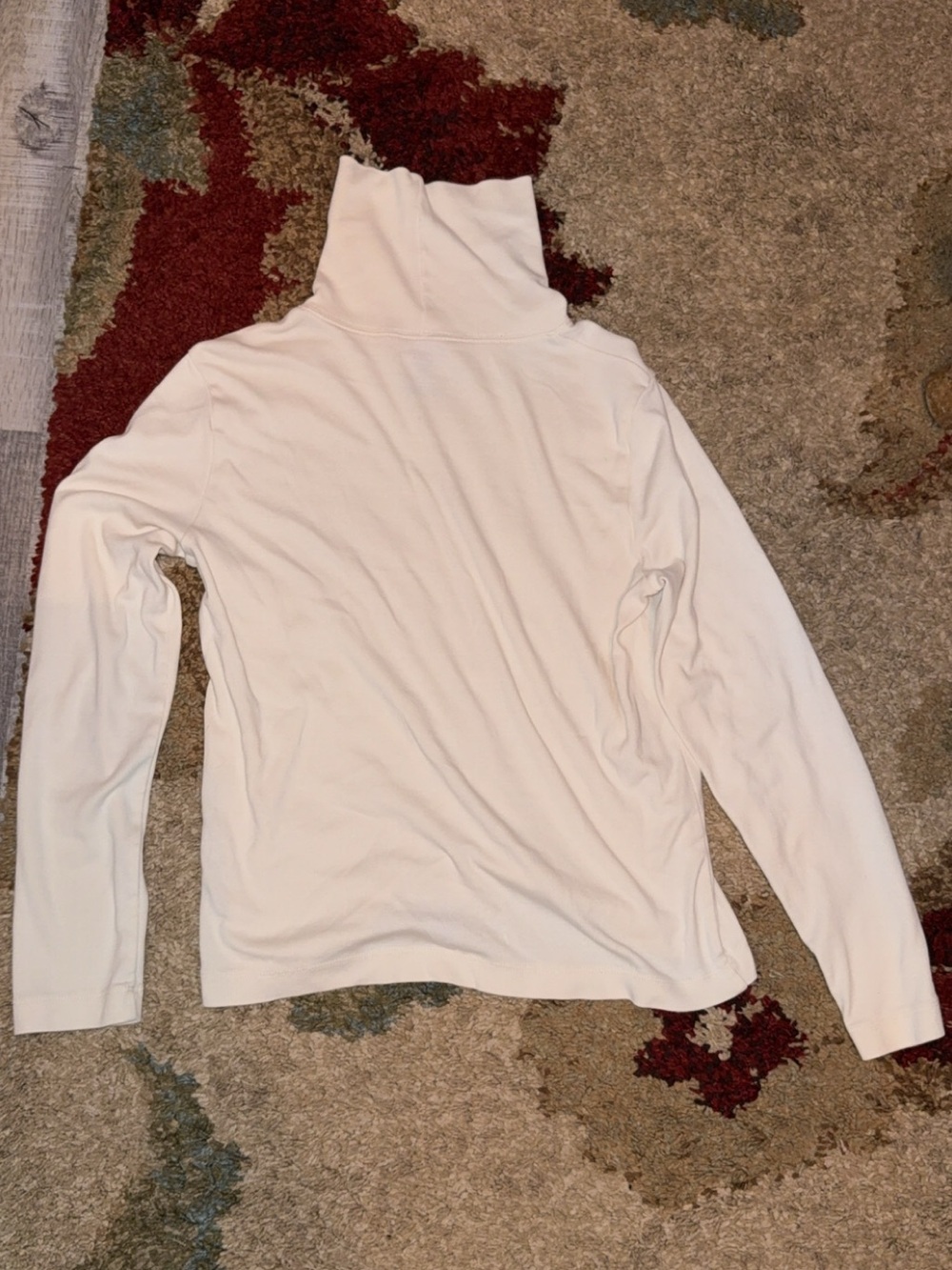 Jones New York Sport Cream Turtleneck Top
